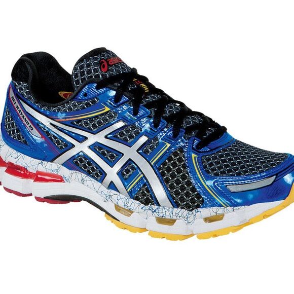 Asics GEL-Kayano 19 Black Blue Yellow Red Mens 7.5 Medium Tag or Womens 9 US - Picture 1 of 9